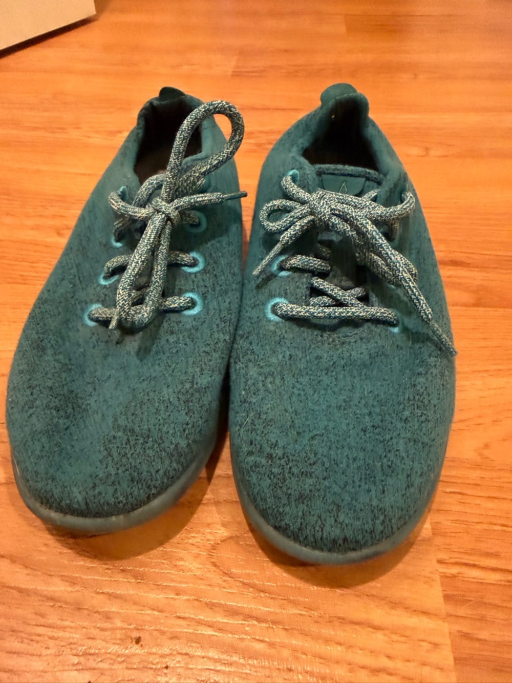 allbird Teal Knit Lace-Up Sneakers